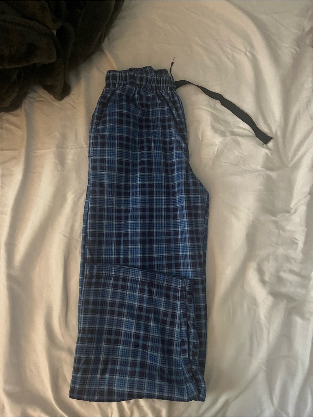 Fruit of the Loom Blue Plaid Men's Jogger Pants